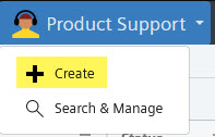 Product Support Create Incident