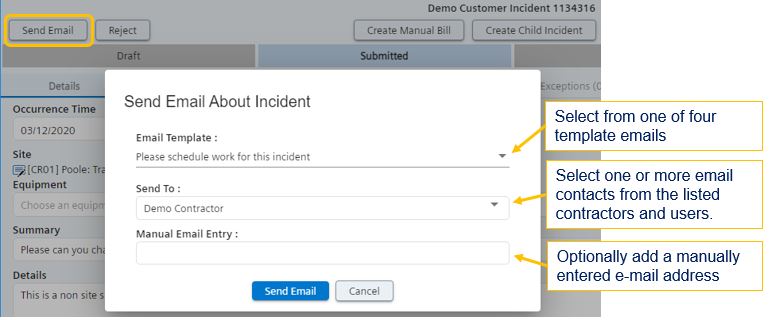 email Incident Details