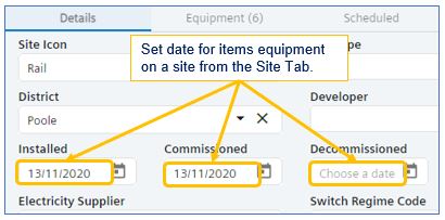 Set Dates Whole Site