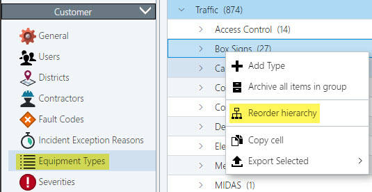 Reorder hierarchy