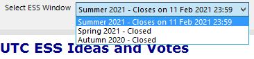 ESS Voting Window